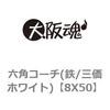 8X50 六角コーチ(鉄/三価ホワイト) 大阪魂 69041342