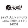 4X5 (+)スリムヘッド小ねじ(鉄/三価ホワイト) 大阪魂 69042636