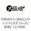 六角ボルト(全ねじ(ウィット(ステンレス/生地) 大阪魂