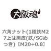 M20+0.8 六角ナット(1種鉄M27上は黒皮(鉄/SGめっき) 大阪魂 69174087
