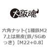 M22+0.8 六角ナット(1種鉄M27上は黒皮(鉄/SGめっき) 大阪魂 69174105