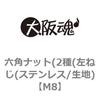 M8 六角ナット(2種(左ねじ(ステンレス/生地) 大阪魂 69175505