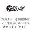 M12 六角ナット(1種鉄M27上は黒皮(S45C/ジオメット) 大阪魂 69176013