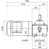 モータ付ウォーム減速機 PNC型 軸配置：両出力軸 青木精密工業