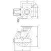 UWJB-150-AZC プレート式ウレタンキャスター 自在ストッパー付き 安全カバー付き SISIKU(シシク/シシクアドクライス) 00178408