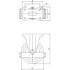 UWK-150-AZC プレート式ウレタンキャスター 固定 安全カバー付き SISIKU(シシク/シシクアドクライス) 00178652