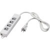 3ピン式電源タップ4個口3mホワイト変換アダプター付 BUFFALO(バッファロー)