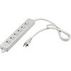 3ピン式電源タップ2重構造雷サージ&ランプ付6個口/5mライトグレー BUFFALO(バッファロー)