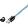 産業用LANケーブル 固定用 耐油 アルミテープシールド+編組シールド AWG24×4P 空 水色 ライトブルー エレコム