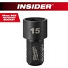 INSIDER(TM) パススルーラチェット専用ソケット(貫通タイプ) 15mm ミルウォーキーツール