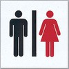 点字サイン 男女 光