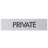ステンレス サイン PRIVATE 光