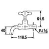 701-529-13 カラー万能ホーム水栓(凍結防止つき) カクダイ 呼び径13mm