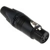Neutrik XLRコネクタ メス 4極 ストレート ケーブルマウント NC4FXX-B 金めっき NEUTRIK