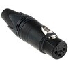 Neutrik XLRコネクタ メス 3極 ストレート ケーブルマウント NC3FXX-B ニッケル上に金めっき NEUTRIK