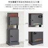 SH-33-MPB-LBE ポスト付き門柱型宅配ボックス 宅配2段タイプ ホームテイスト 02496817