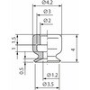 PFG-1.5A-SE 真空パッド PF 平形パッド パッド単体 PFG PFG-1.5A-SE コンバム(旧:妙徳) 02545808