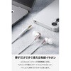 EHP-F15CAGD イヤホン 有線 Φ3.5mm 3極 カナル型 高音質 ケーブル強度向上設計 イヤーピース付属 1.2m エレコム 02600609