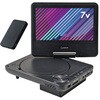 CPD-NC70(B)+YMB-A100(B) ポータブルDVDプレーヤー 4電源 CDリッピング機能 レジューム機能搭載 車載用ケース付き YAMAZEN(山善) 02601056