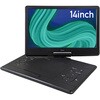CPD-NC140(B) ポータブルDVDプレーヤー 4電源 CDリッピング機能 レジューム機能搭載 車載用ケース付き YAMAZEN(山善) 02601099