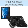 TBWA25MHVHBK iPad Air ケース 11インチ (M4/M3/M2) フルプロテクト ペン収納 衝撃吸収 ハンドバンド ショルダーベルト付 エレコム 02651490