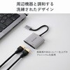 ECAD-C2HDMISV USB Type-C to HDMI ×2 変換アダプタ 分配器 最大3画面 拡張・複製 4K/60Hz対応 マルチディスプレイ エレコム 02653066