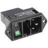 Schurter IECコネクタ C14 オス パネルマウント 10A 5 x 20mm DD11.0114.1111 SCHURTER
