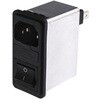 Schaffner IECフィルタ 1ヒューズ 2極 スナップイン 4A 250 V ac， FN285-4-06 SCHAFFNER