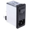 Schaffner IECフィルタ 2ヒューズ 2極 スナップイン 6A 250 V ac， FN286-6-06 SCHAFFNER