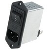 Schaffner IECフィルタ 2ヒューズ 2極 パネルマウント 6A 250 V ac， FN282-6-06 SCHAFFNER