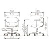 360°チルト肘付き オレンジM-4155B(F28)OR アイコ
