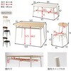 LDS-4844NW ダイニングテーブルセット 4人掛け 幅105cm カフェ風 長方形 省スペース 萩原 02705706
