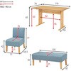 SH-861416NA-LGY-4SR ソファダイニングセット Cタイプ(1Pソファ・ベンチ・テーブル)ダイニングセット ダイニングテーブルセット 4人掛け 幅110 萩原 02705250