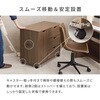 RCC-1552MW キャビネット サイドボード 大容量 キャスター付き 扉収納付き 幅80 萩原 02706546