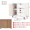 RCC-1552MW キャビネット サイドボード 大容量 キャスター付き 扉収納付き 幅80 萩原 02706546