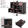 VKS-7145DBR キッチンカウンター 伸縮式 食器棚 レンジ台 ナチュラル 幅133-207cm コンセント付 スライドレール付 萩原 02707551