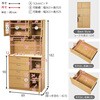 RCC-1422BR(引き出しタイプ) キッチンボード 食器棚 スライド収納 幅89cm コンセント付き 可動棚 選べる2タイプ【引き出し・扉収納】 萩原 02707368