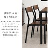 LDS-4864ONA アイアンダイニング4点セット 幅110cm ダイニングテーブルセット 4人用 長方形 木目調 省スペース 萩原 02707526
