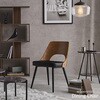 LC-4836BR-PBK-4S 天然木 スチール ダイニングチェア 食卓椅子 木製チェア 組み合わせ5パターン 選べる脚数【1脚/4脚 】 萩原 02706589