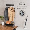 KHR-3777BK ハンガーラック ワゴン トローリー キャスター付き 高さ調節 選べる3色×4タイプ 萩原 02705907