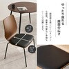 LC-4828BR ダイニングチェア 1脚 天然木突板 クッション付き 単品 北欧 デザインチェア 萩原 02707657