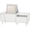 LEDライト付き ドレッサーテーブル ロータイプ 引き出し付き 選べるサイズ【幅80/95cm】 萩原