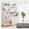 KTR-3226BB キッチンラック 突っ張り 棚 レンジ台 スライド棚付き 高さ調節 壁面収納 選べるサイズ 【幅60/幅80cm】 萩原 02708768