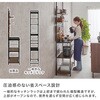 KTR-3226BB キッチンラック 突っ張り 棚 レンジ台 スライド棚付き 高さ調節 壁面収納 選べるサイズ 【幅60/幅80cm】 萩原 02708768