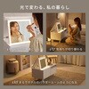 MD-5842WH LEDライト付き ドレッサーテーブル ロータイプ 引き出し付き 選べるサイズ【幅80/95cm】 萩原 02707332
