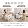 MD-5842WH LEDライト付き ドレッサーテーブル ロータイプ 引き出し付き 選べるサイズ【幅80/95cm】 萩原 02707332