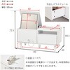 MD-5842WH LEDライト付き ドレッサーテーブル ロータイプ 引き出し付き 選べるサイズ【幅80/95cm】 萩原 02707332