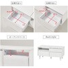 MD-5842WH LEDライト付き ドレッサーテーブル ロータイプ 引き出し付き 選べるサイズ【幅80/95cm】 萩原 02707332