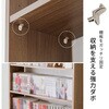 RCC-1560WS コミックラック 突っ張り式 本棚 大容量 壁面収納 スリム 省スペース 高さ調節 幅80 萩原 02707499