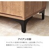 RCC-1539DBR 木目調 アイアン キャビネット サイドボード 書類 A4 引き出し収納タイプ 選べるサイズ 【 幅90cm・120cm 】 萩原 02707901
